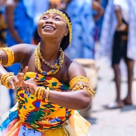 Community gathering in Ghana