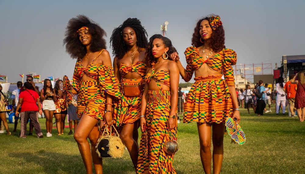 Crowd at Afrochella festival celebrating Ghanaian music and culture